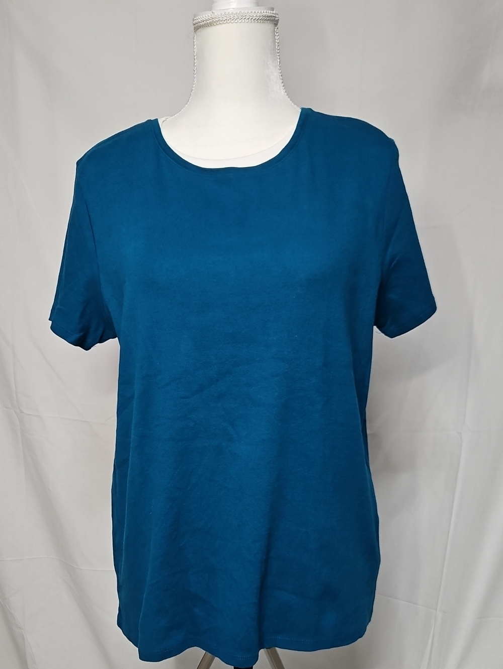 croft & barrow Teal Short Sleeve Crew Neck Tee